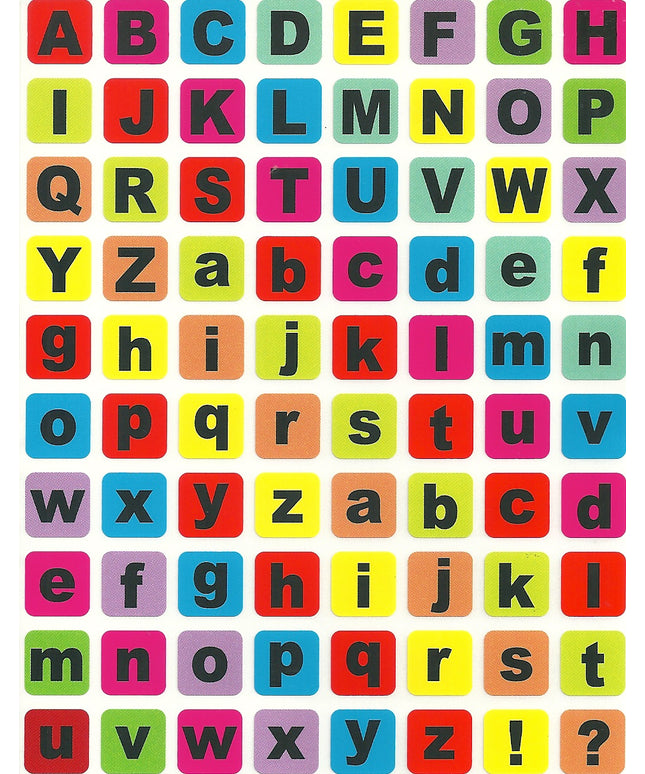 ABC שחור פסיפס צבעוני קטן