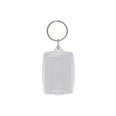 מחזיק מפתחות מפלסטיק בצורת מלבן - 4/5.5 ס"מ