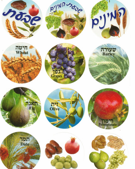 שבעת המינים - תמונה עם כיתוב