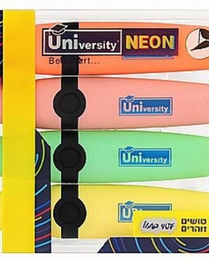 טוש זוהר סט 4 יח' פשוט