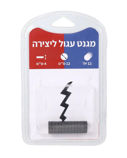 מגנט עגול - 12/4 מ"מ 12 יח'